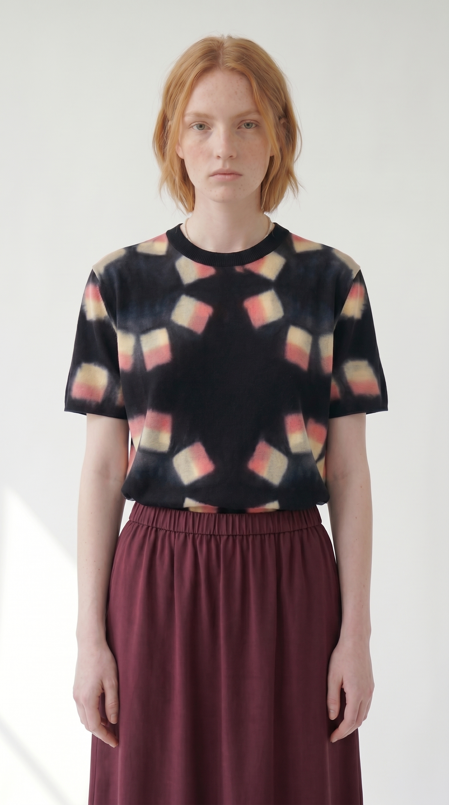 Chromatic Remedy Short Sleeve Sweater _ Artisanal Shibori Dyed
