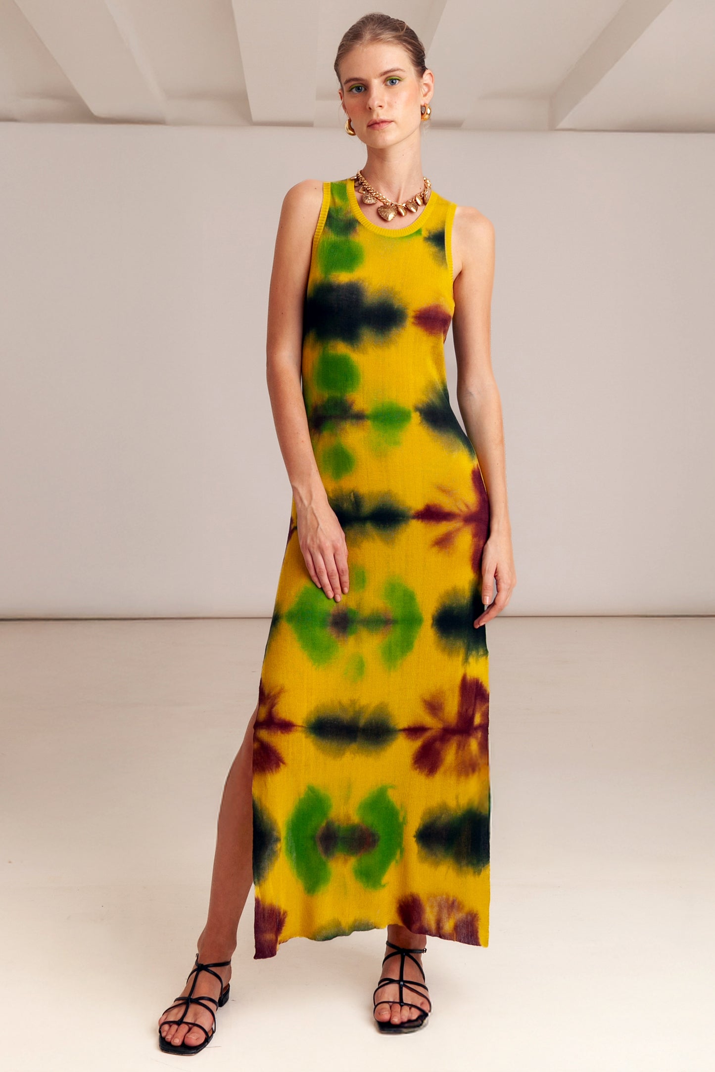 Sunflower Fields Tie-Dye Maxi Dress 🌻
