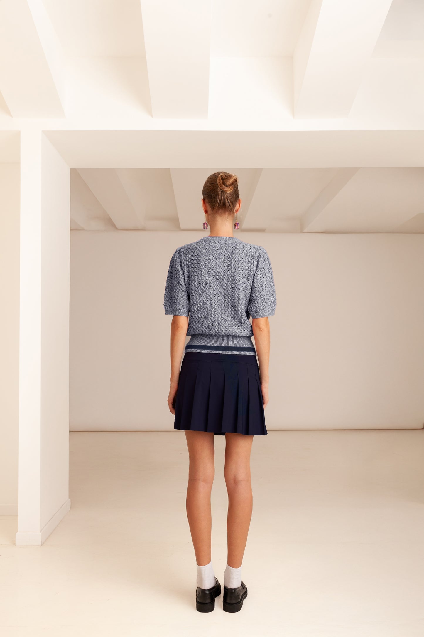 Luna Blue Cotton Knit Top 🌊