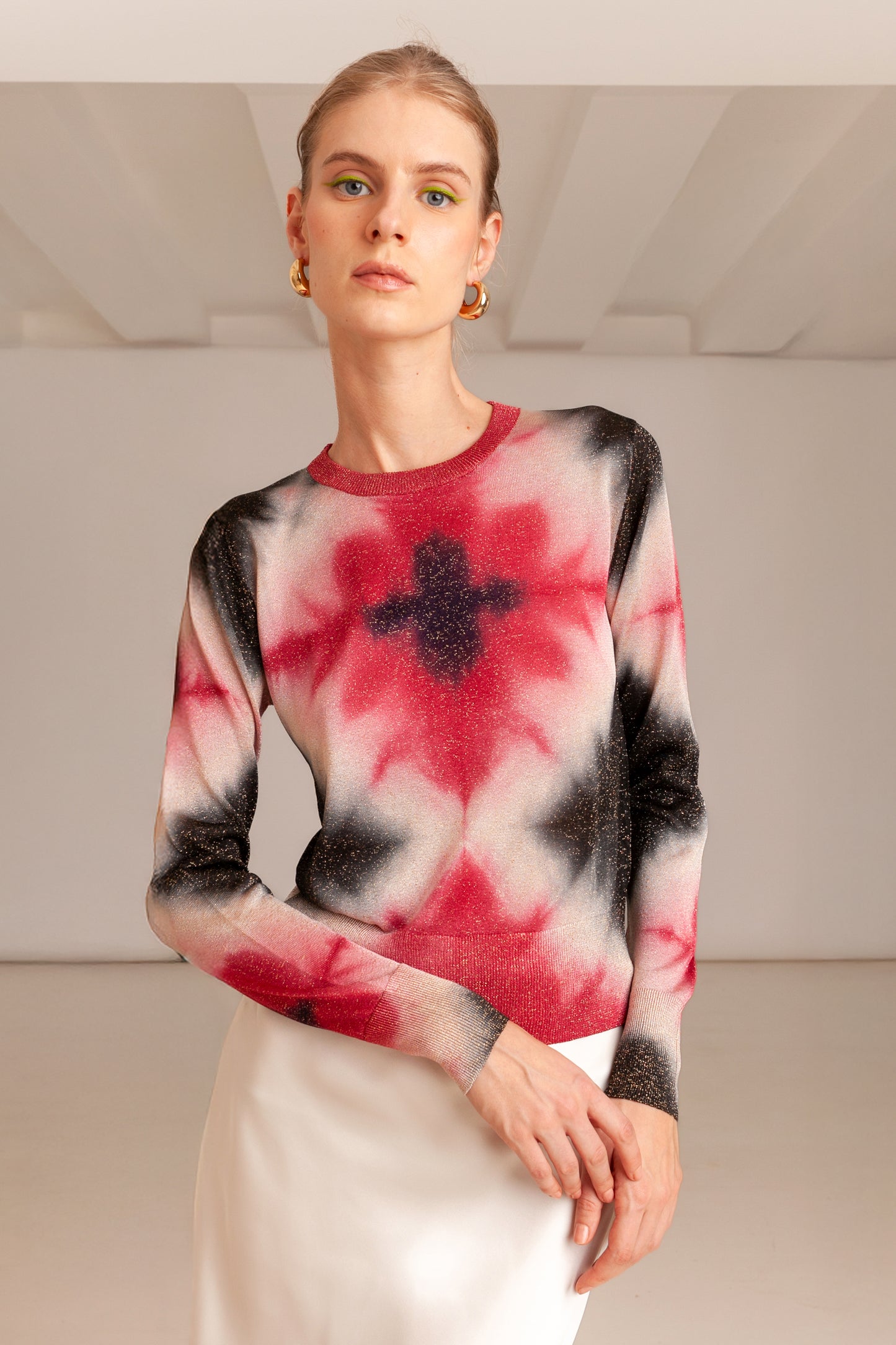 Starlit Ruby Tie-Dye Sweater ✨
