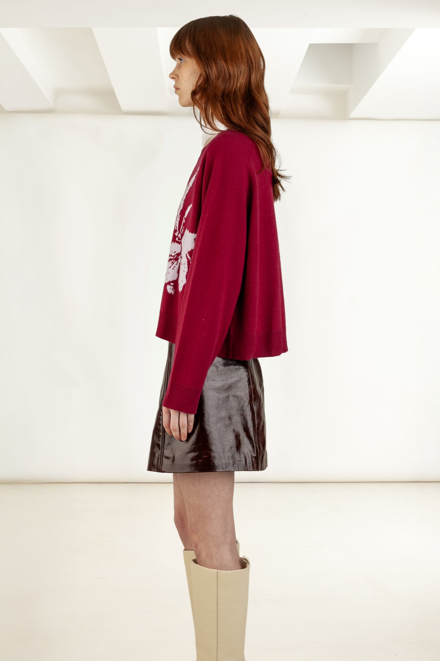 Ecstatic Flora Sweater – Wool Cashmere Intarsia Knit