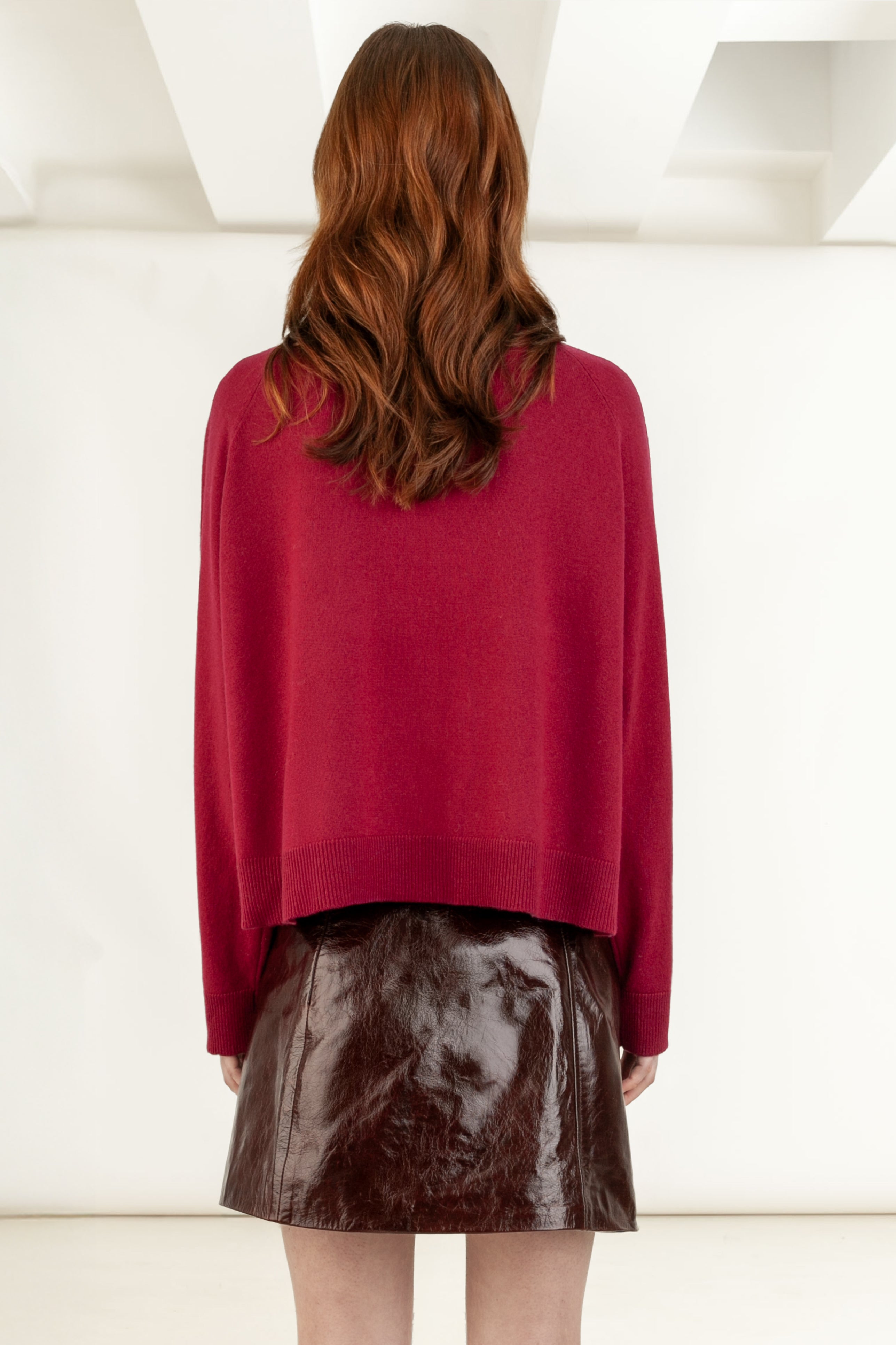 Lavender Lurex Raglan Sweater – Cashmere Knitwear | Happy Sheep
