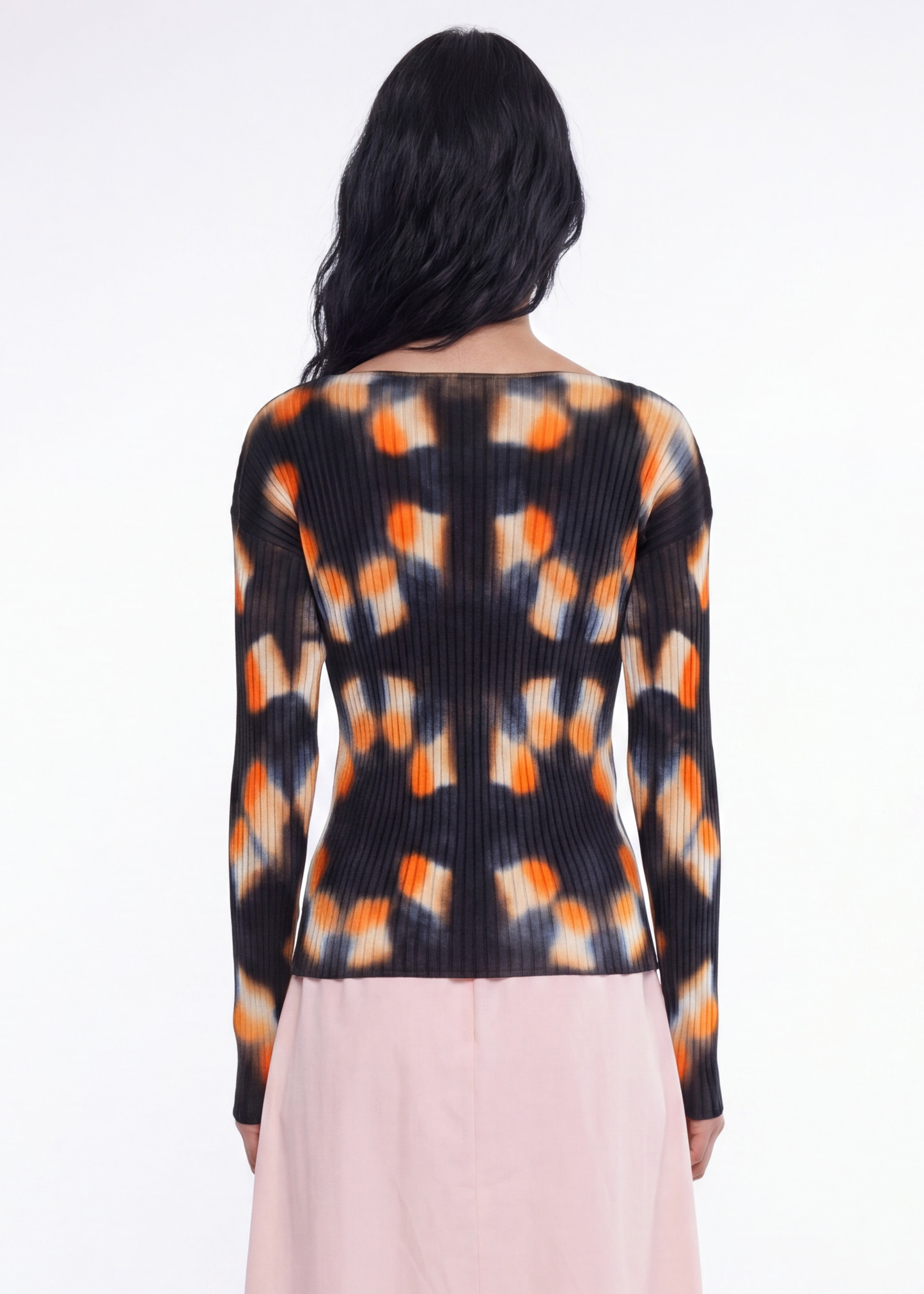 Spectrum Aura Boatneck Sweater _ Artisanal Shibori Dyed