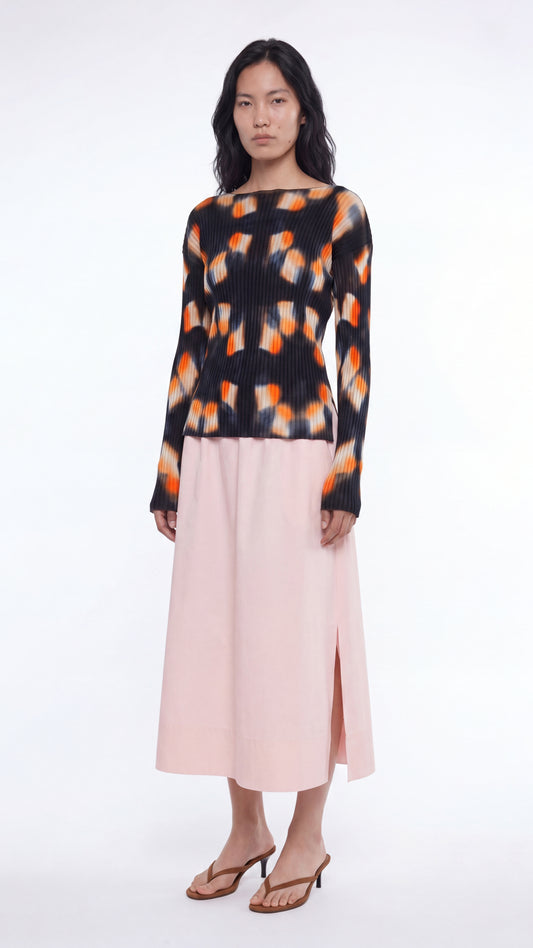 Spectrum Aura Boatneck Sweater _ Artisanal Shibori Dyed